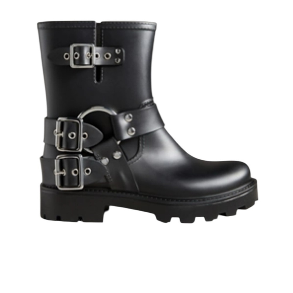 NWT Jeffrey Campbell Black wellie Boots - Picture 9 of 9